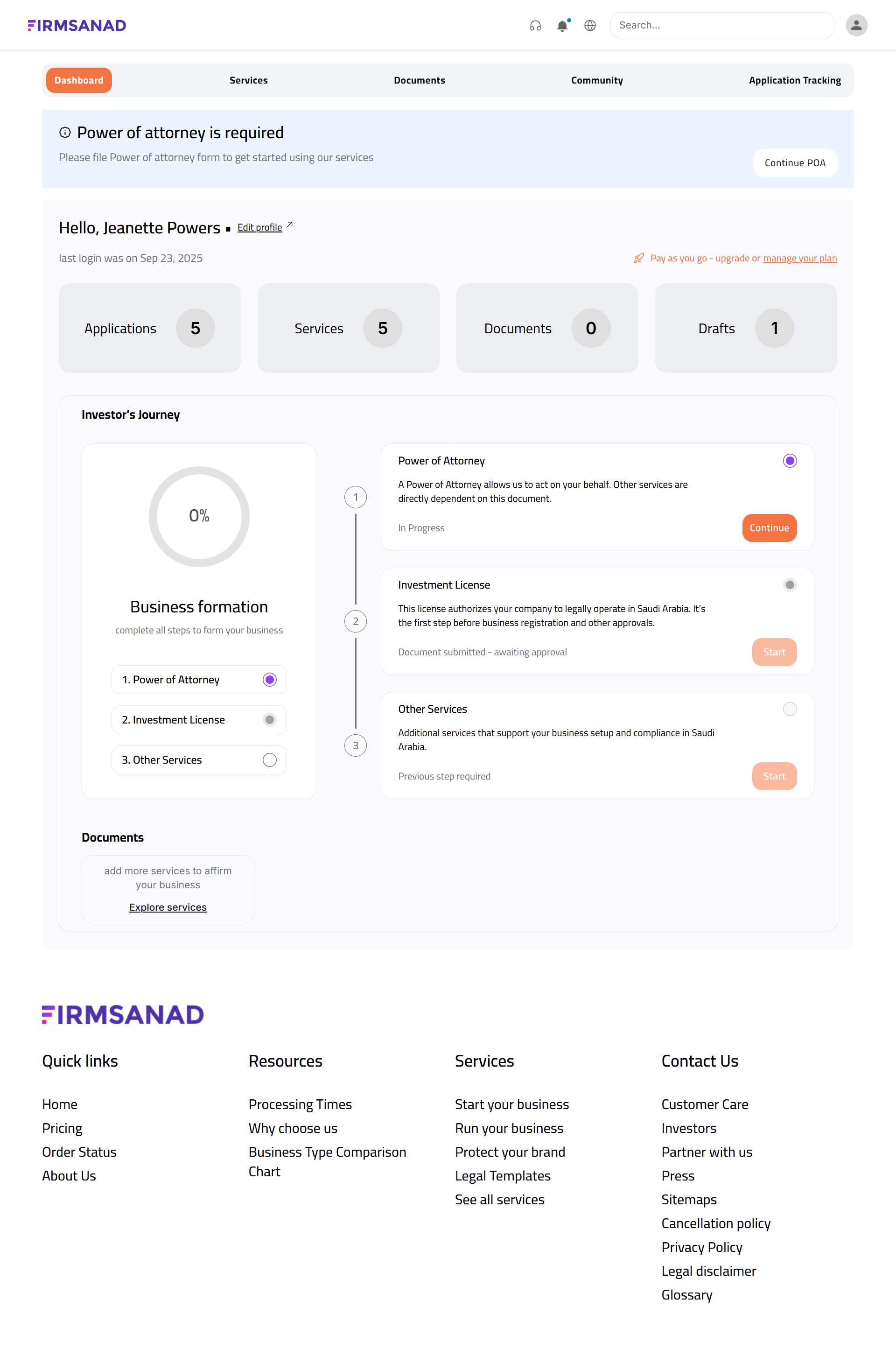 E-commerce platform dashboard